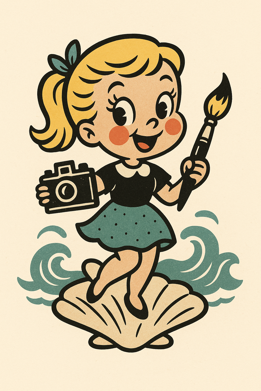 Tiffany A mascot — artist and photographer by the sea
